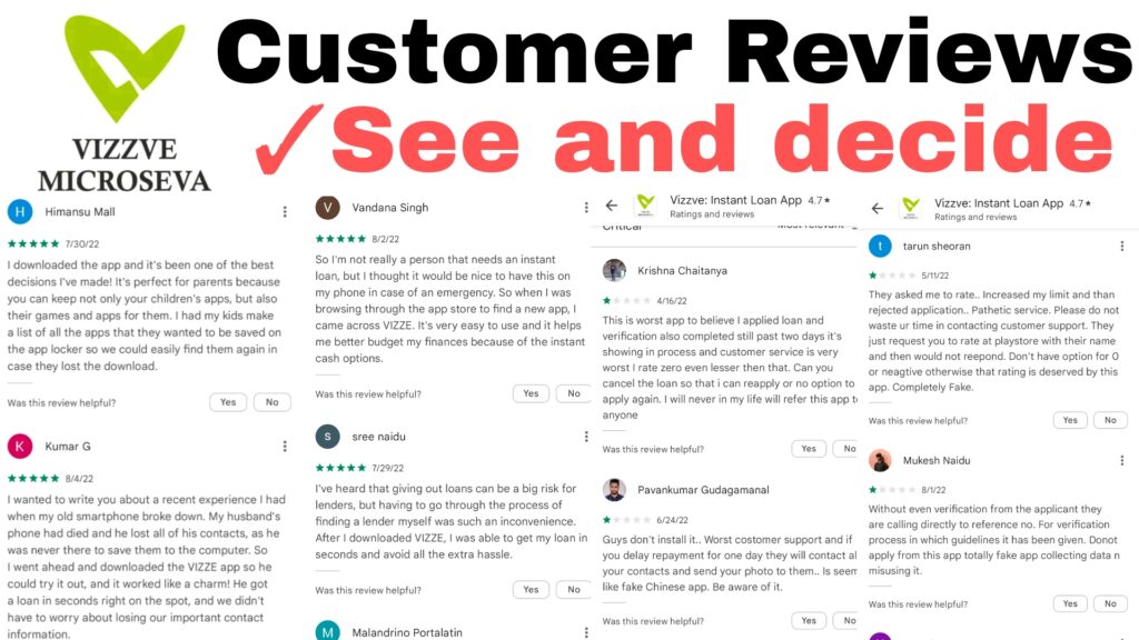 Vizzvi loan Customer reviews