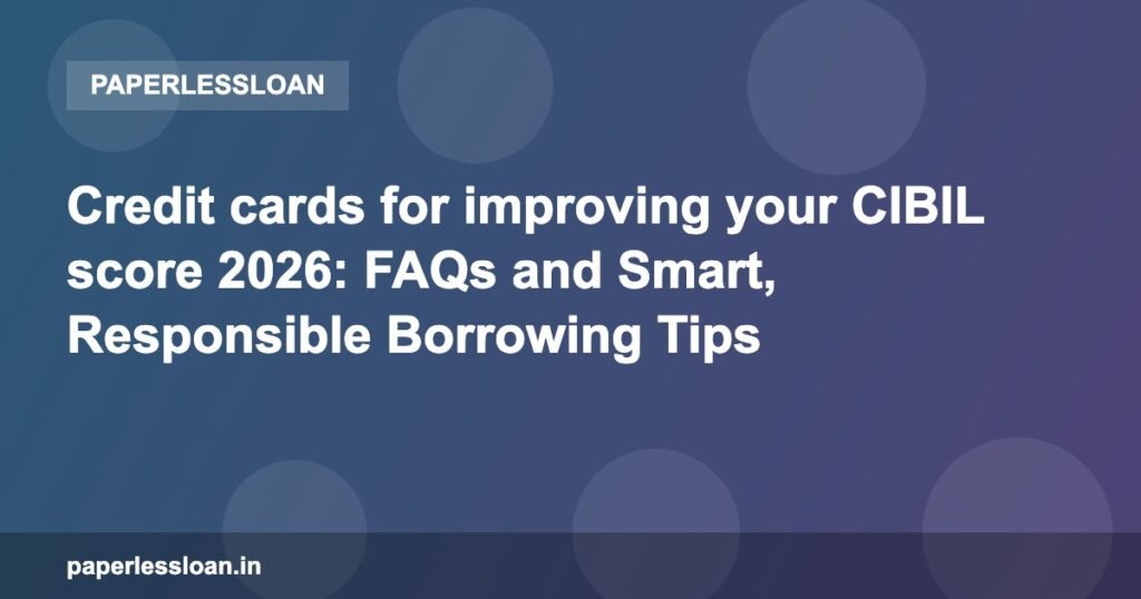 Credit cards for improving your CIBIL score 2026: FAQs and Smart, Responsible Borrowing Tips
